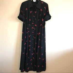 Vintage cherry print Dress w/ original tags